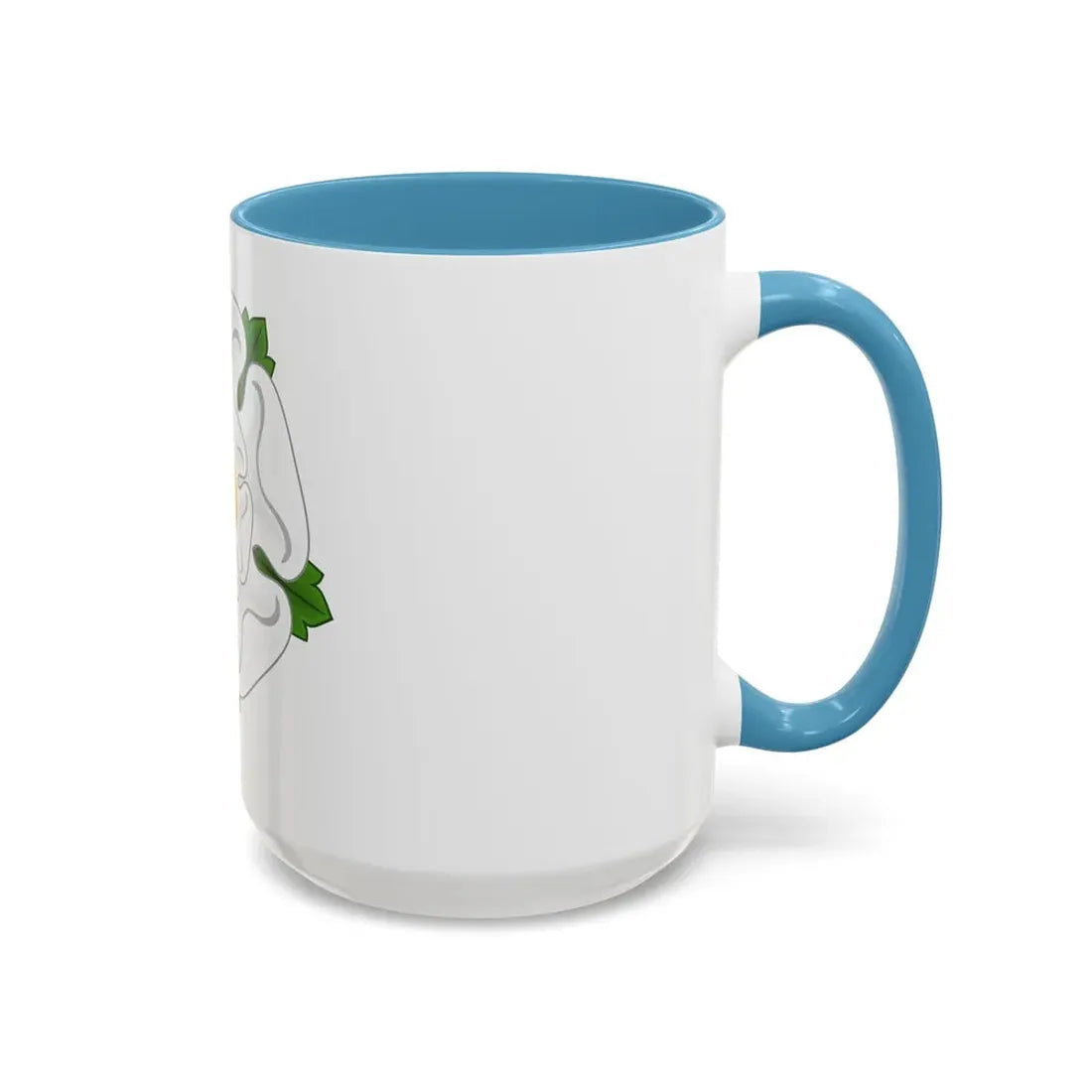 White Rose Badge of York - Accent Coffee Mug - Go Mug Yourself