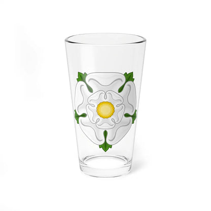 White Rose Badge of York - Pint Glass 16oz-16oz-Go Mug Yourself