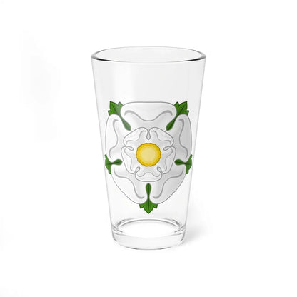 White Rose Badge of York - Pint Glass 16oz 16oz - Go Mug Yourself