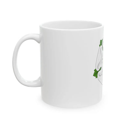White Rose Badge of York - White Coffee Mug - Go Mug Yourself