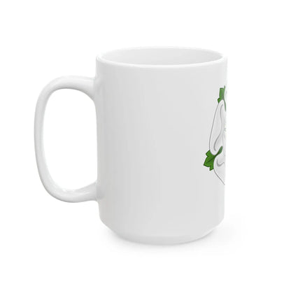 White Rose Badge of York - White Coffee Mug - Go Mug Yourself