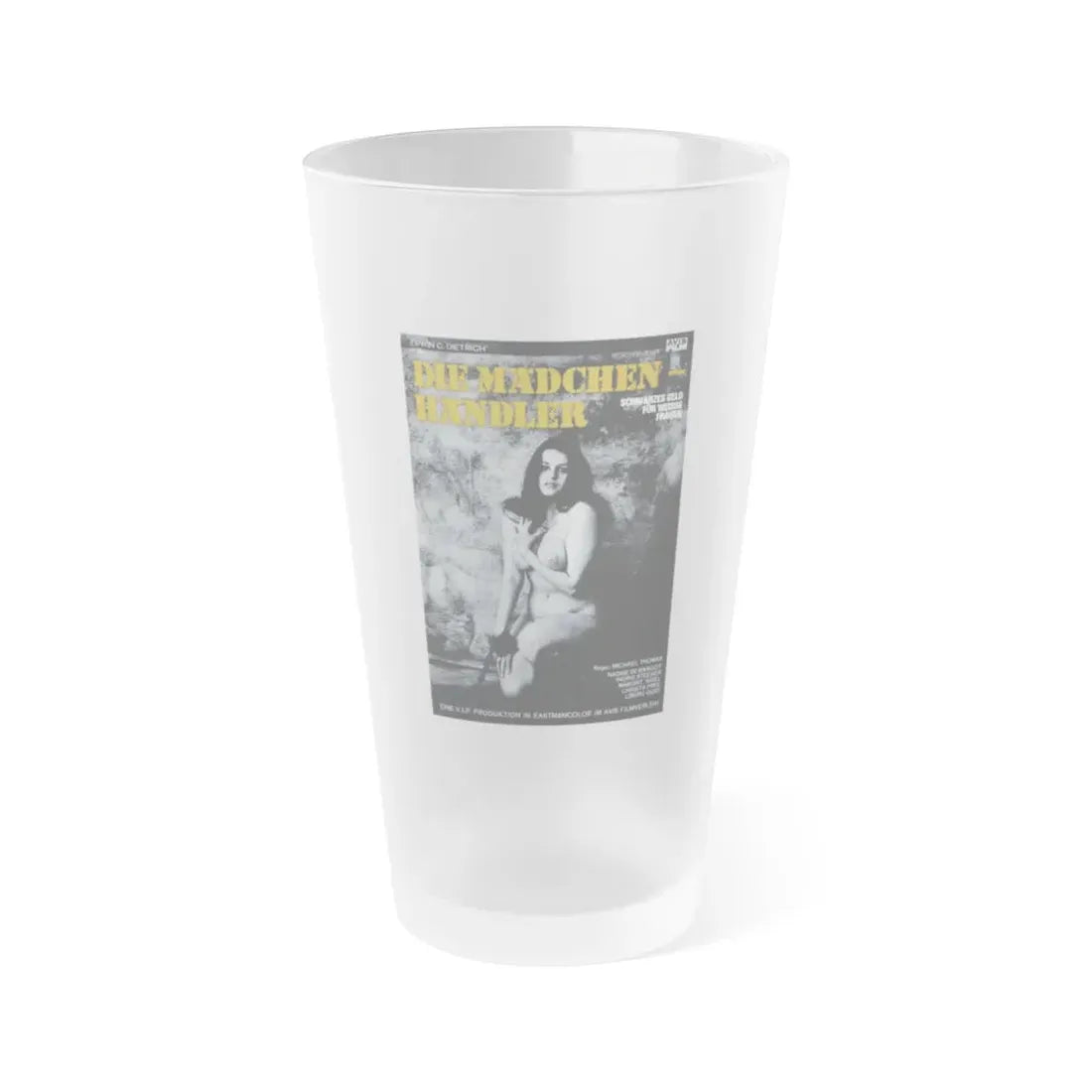 WHITE SLAVERS 1974 Movie Poster - Frosted Pint Glass 16oz 16oz Frosted - Go Mug Yourself