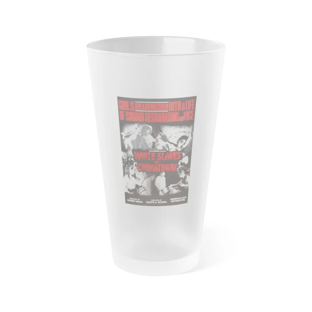 WHITE SLAVES OF CHINATOWN 1964 Movie Poster - Frosted Pint Glass 16oz-16oz-Frosted-Go Mug Yourself