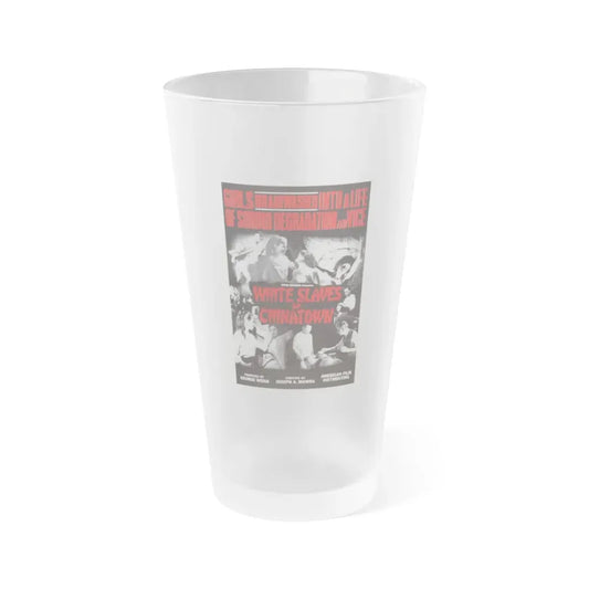 WHITE SLAVES OF CHINATOWN 1964 Movie Poster - Frosted Pint Glass 16oz 16oz Frosted - Go Mug Yourself