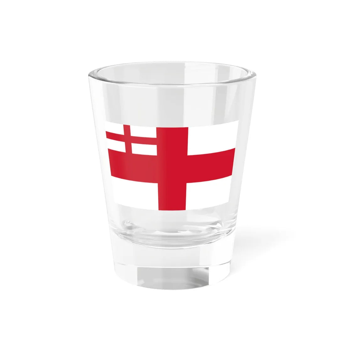 White Squadron Ensign 1702-1707 (England) Shot Glass 1.5oz 1.5oz - Go Mug Yourself