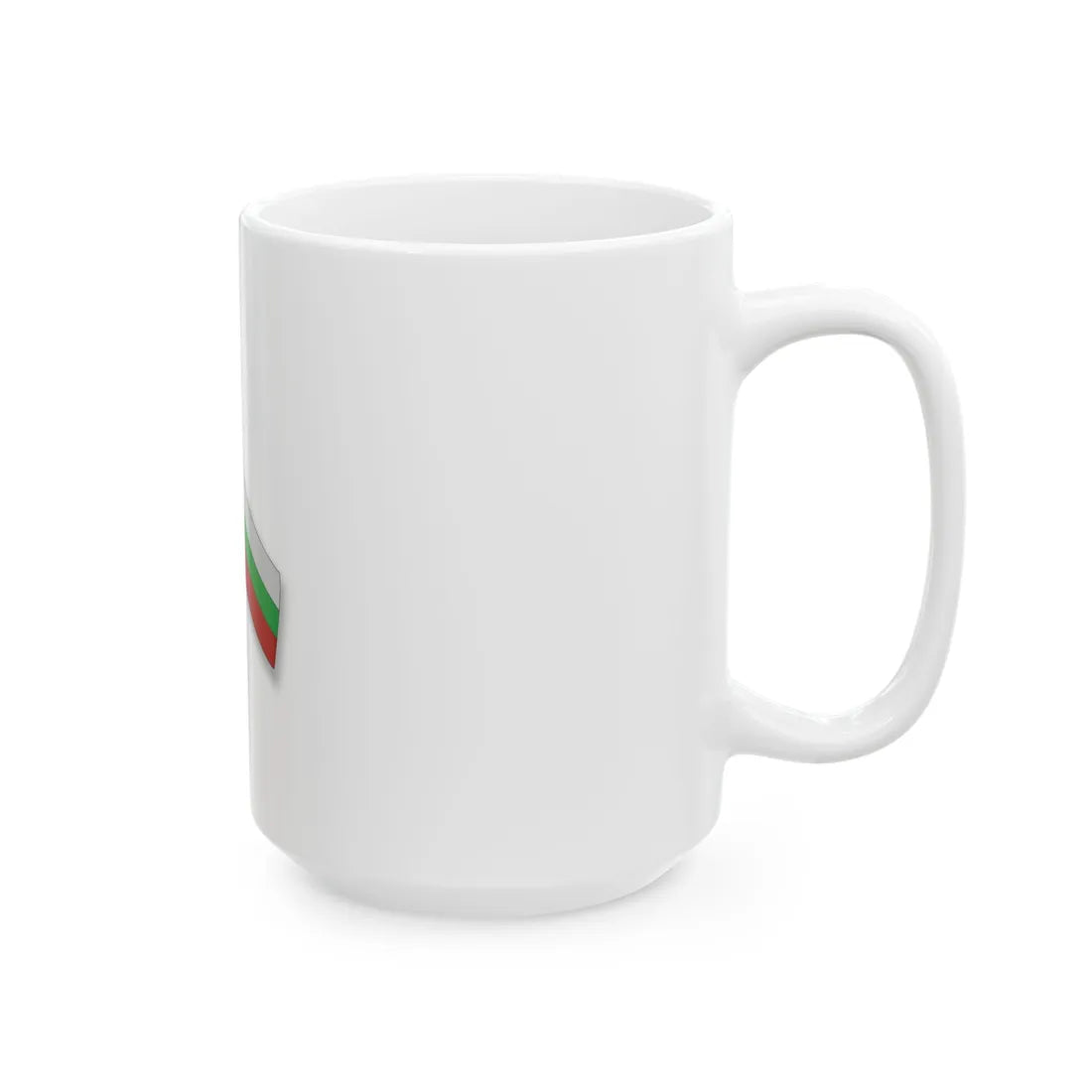 WhiteGreenRed ribbon (Bulgaria) White Coffee Mug - Go Mug Yourself