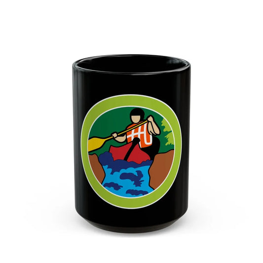 Whitewater (Boy Scout Merit Badge) Black Coffee Mug-15oz-Go Mug Yourself