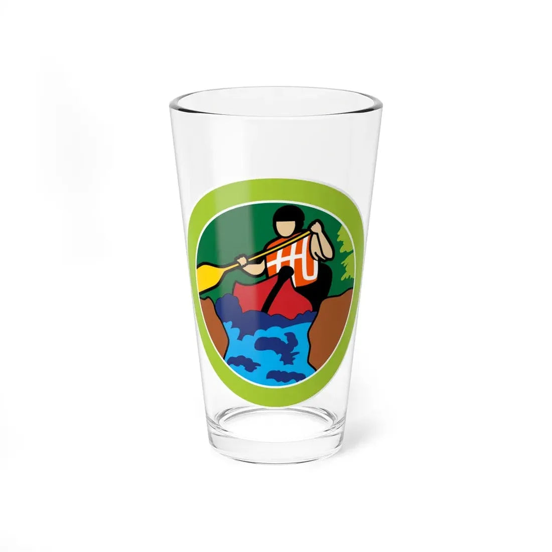 Whitewater (Boy Scout Merit Badge) Pint Glass 16oz 16oz - Go Mug Yourself