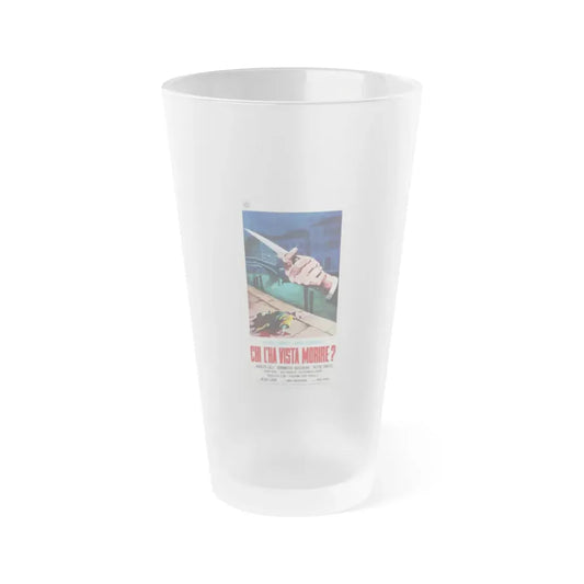 WHO SAW HER DIE (ITALIAN) 1972 Movie Poster - Frosted Pint Glass 16oz 16oz Frosted - Go Mug Yourself