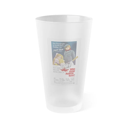 WHO SLEW AUNTIE ROO 1971 Movie Poster - Frosted Pint Glass 16oz-16oz-Frosted-Go Mug Yourself