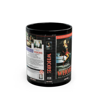 WHORE (VHS COVER) - Black Coffee Mug-11oz-Go Mug Yourself