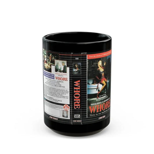 WHORE (VHS COVER) - Black Coffee Mug 15oz - Go Mug Yourself