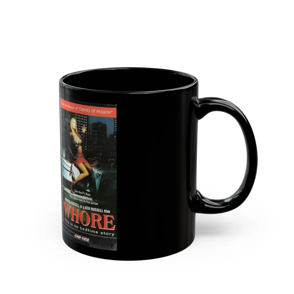 WHORE (VHS COVER) - Black Coffee Mug-Go Mug Yourself