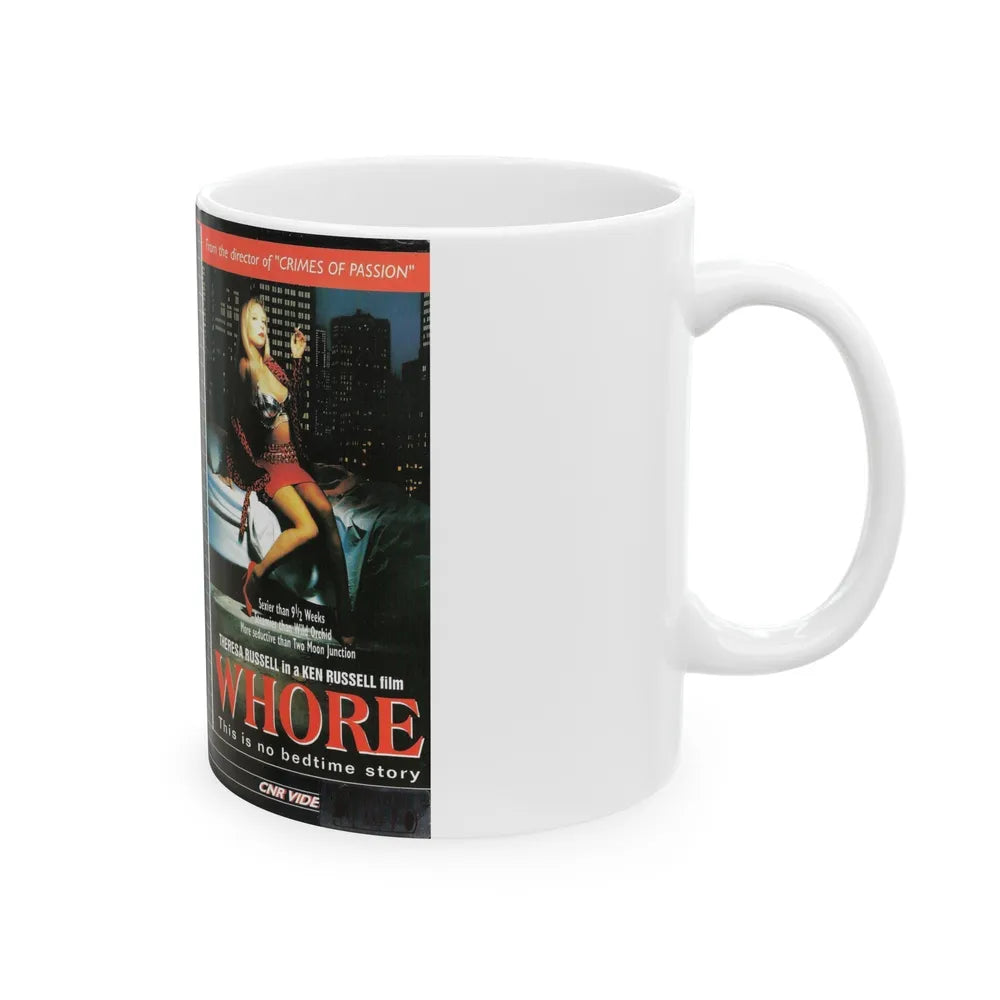 WHORE (VHS COVER) - White Coffee Mug-Go Mug Yourself