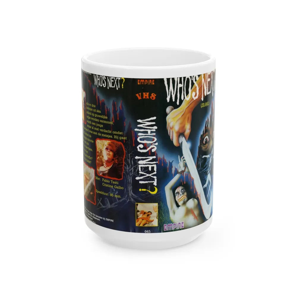 WHOS NEXT SOLANGE (VHS COVER) - White Coffee Mug-15oz-Go Mug Yourself