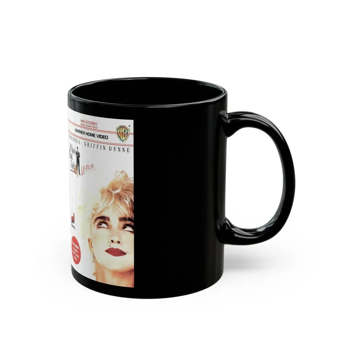 WHOS THAT GIRL (VHS COVER) - Black Coffee Mug - Go Mug Yourself