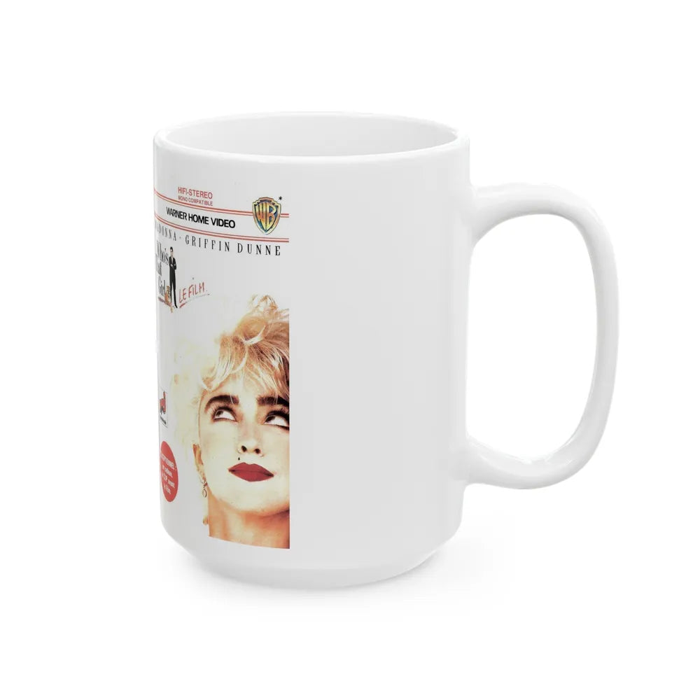 WHOS THAT GIRL (VHS COVER) - White Coffee Mug-Go Mug Yourself