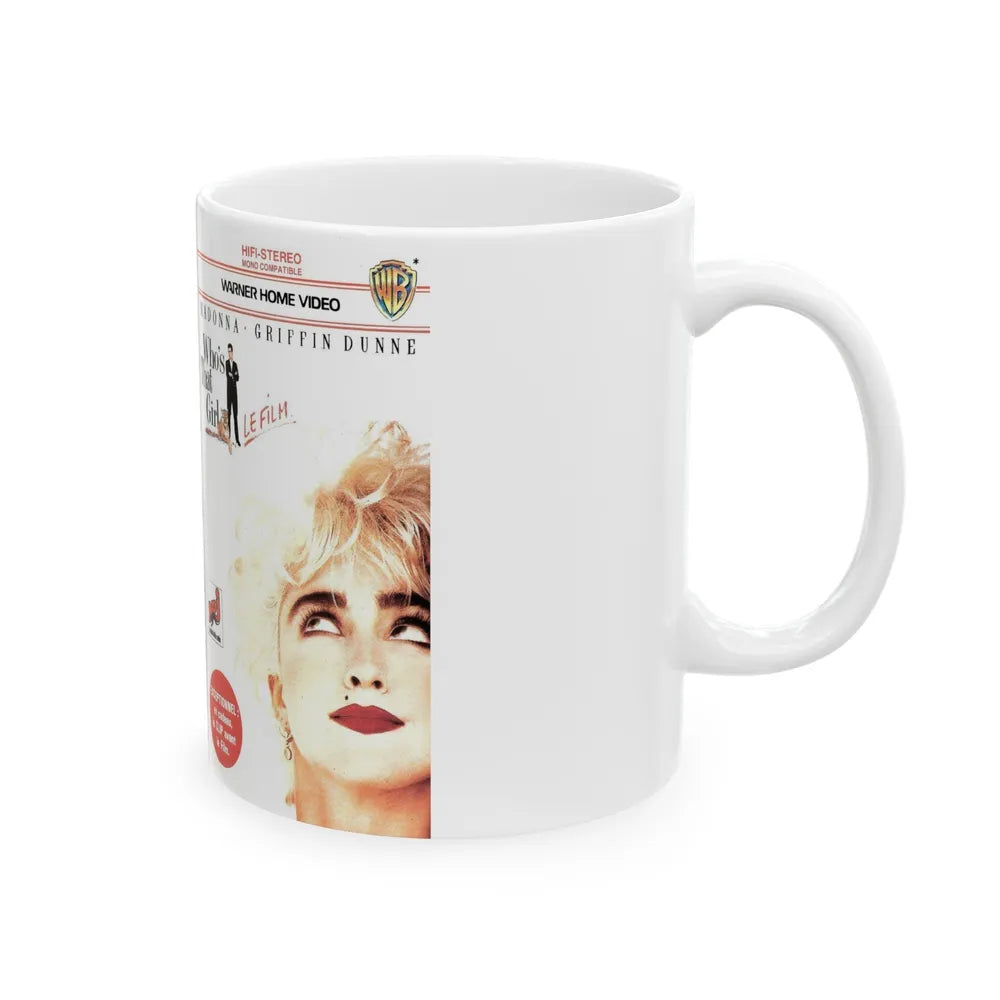 WHOS THAT GIRL (VHS COVER) - White Coffee Mug-Go Mug Yourself