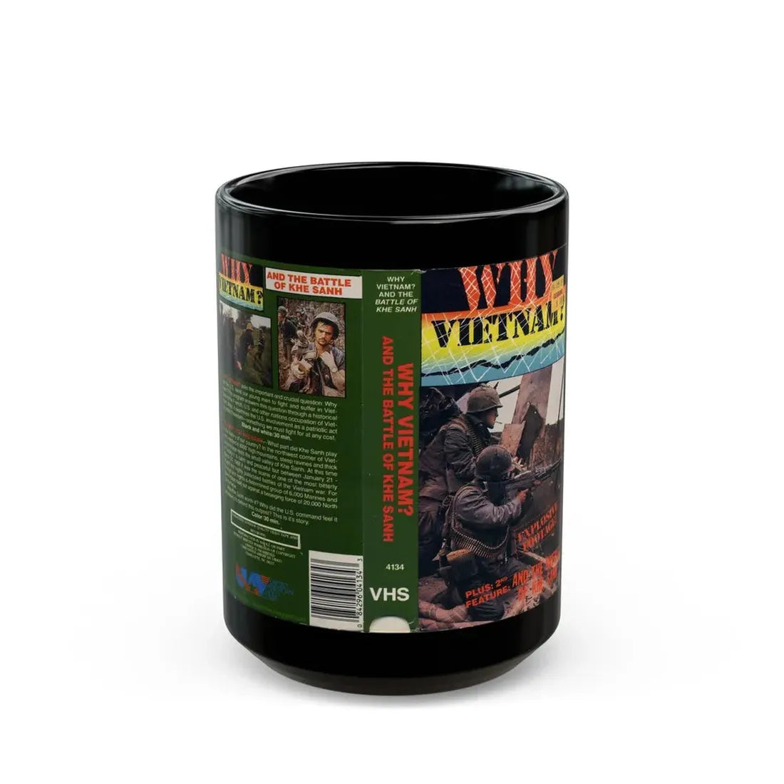 WHY VIETNAM (VHS COVER) - Black Coffee Mug 15oz - Go Mug Yourself