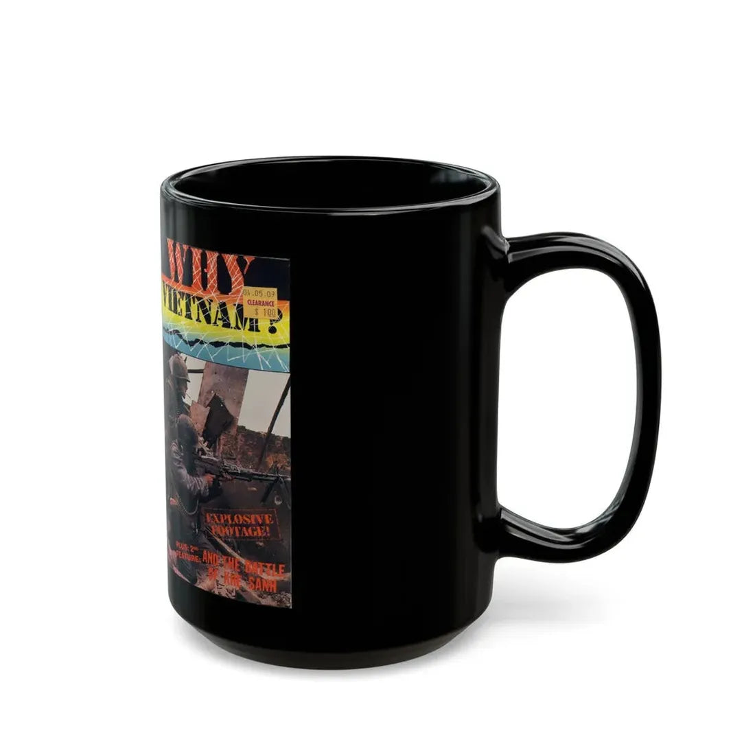 WHY VIETNAM (VHS COVER) - Black Coffee Mug - Go Mug Yourself