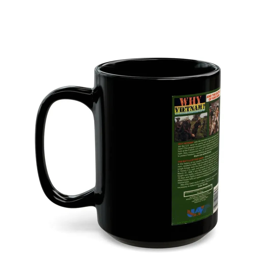 WHY VIETNAM (VHS COVER) - Black Coffee Mug - Go Mug Yourself