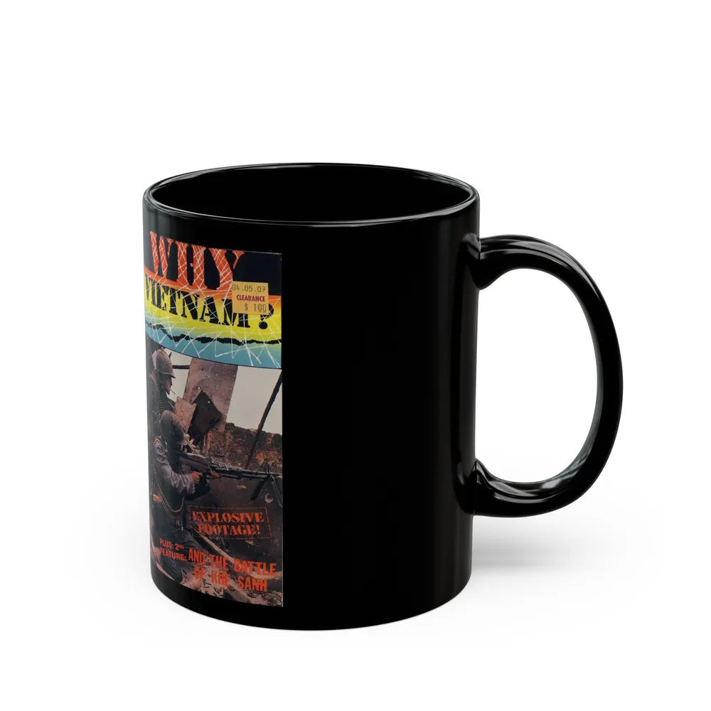 WHY VIETNAM (VHS COVER) - Black Coffee Mug-Go Mug Yourself