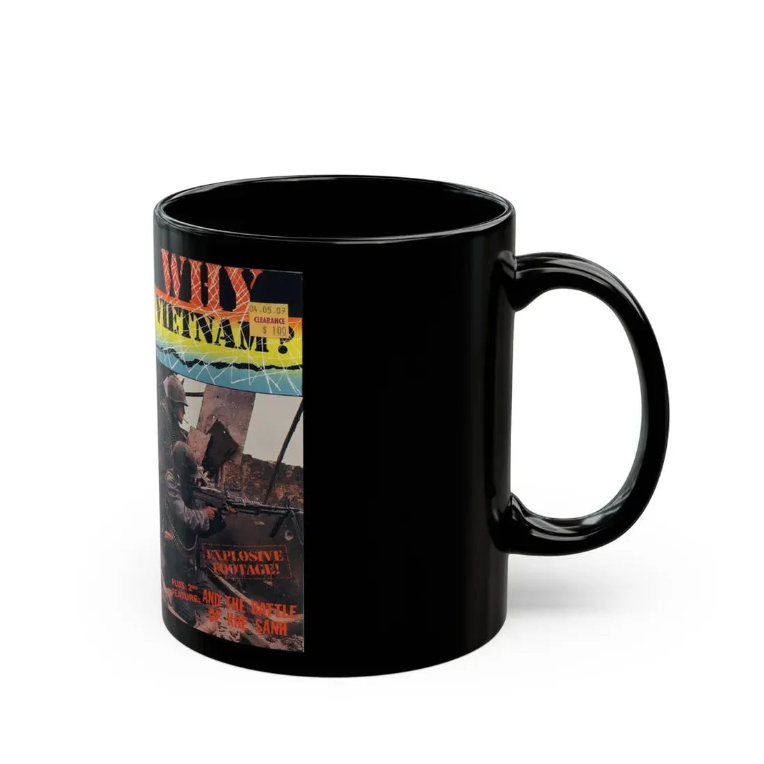 WHY VIETNAM (VHS COVER) - Black Coffee Mug - Go Mug Yourself