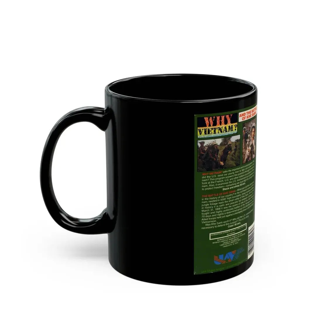 WHY VIETNAM (VHS COVER) - Black Coffee Mug - Go Mug Yourself