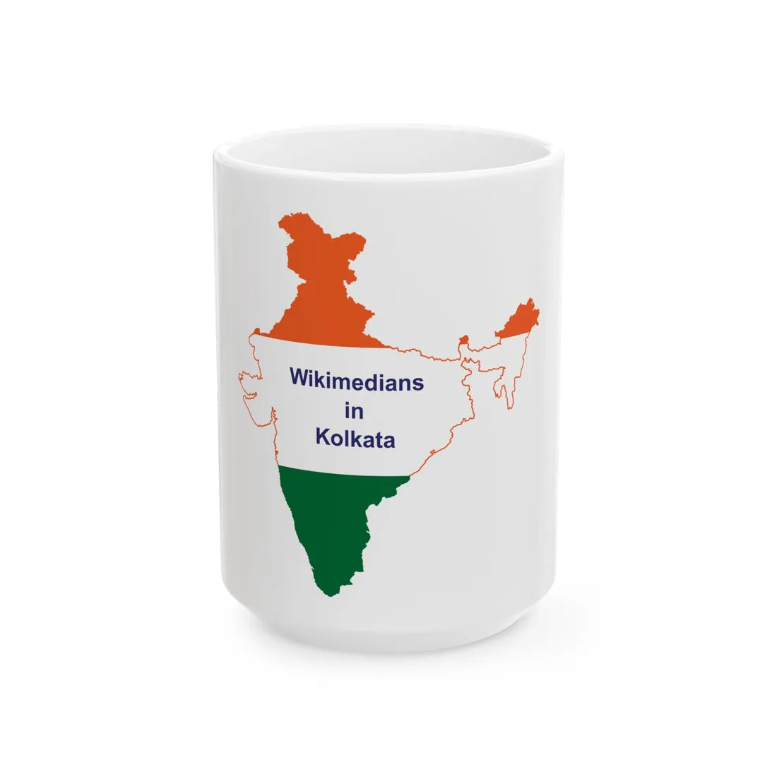 Wikimedians in Kolkata (India) White Coffee Mug 15oz - Go Mug Yourself