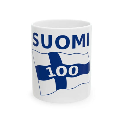 Wikipedia-logo-v2-fi-Suomi-100-proposal-2 (Finland) White Coffee Mug 11oz - Go Mug Yourself