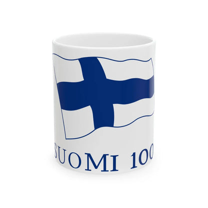 Wikipedia-logo-v2-fi-Suomi-100-proposal-3 (Finland) White Coffee Mug 11oz - Go Mug Yourself