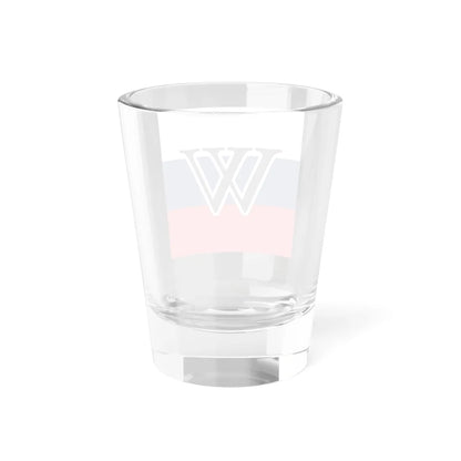 Wikipedias W in Russian colors (Russia) Shot Glass 1.5oz - Go Mug Yourself