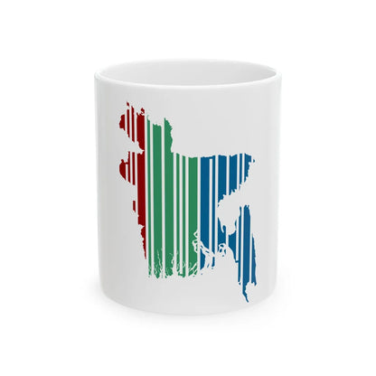 WikiProject Bangladesh bars (Bangladesh) White Coffee Mug 11oz - Go Mug Yourself