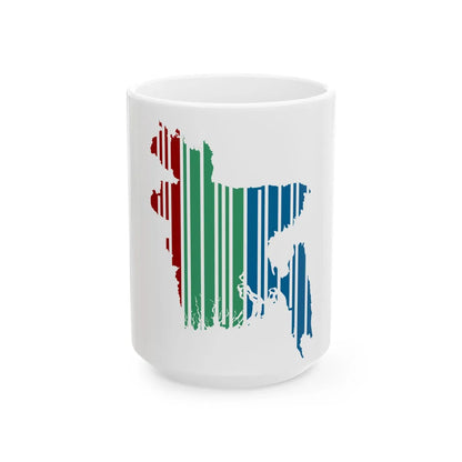 WikiProject Bangladesh bars (Bangladesh) White Coffee Mug 15oz - Go Mug Yourself