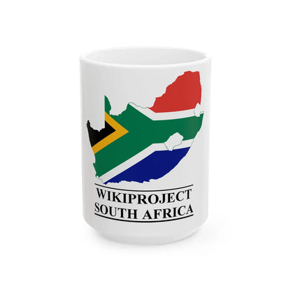 WikiProject RSA logo (South Africa) White Coffee Mug 15oz - Go Mug Yourself