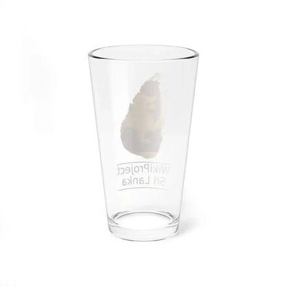WikiProject Sri Lanka logo (Sri Lanka) Pint Glass 16oz - Go Mug Yourself