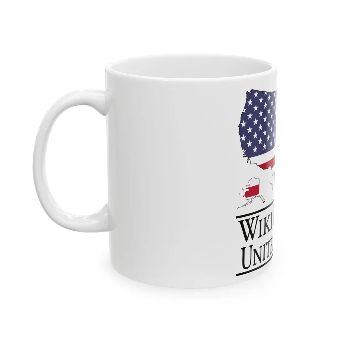 WikiProject United States logo (United States) White Coffee Mug - Go Mug Yourself