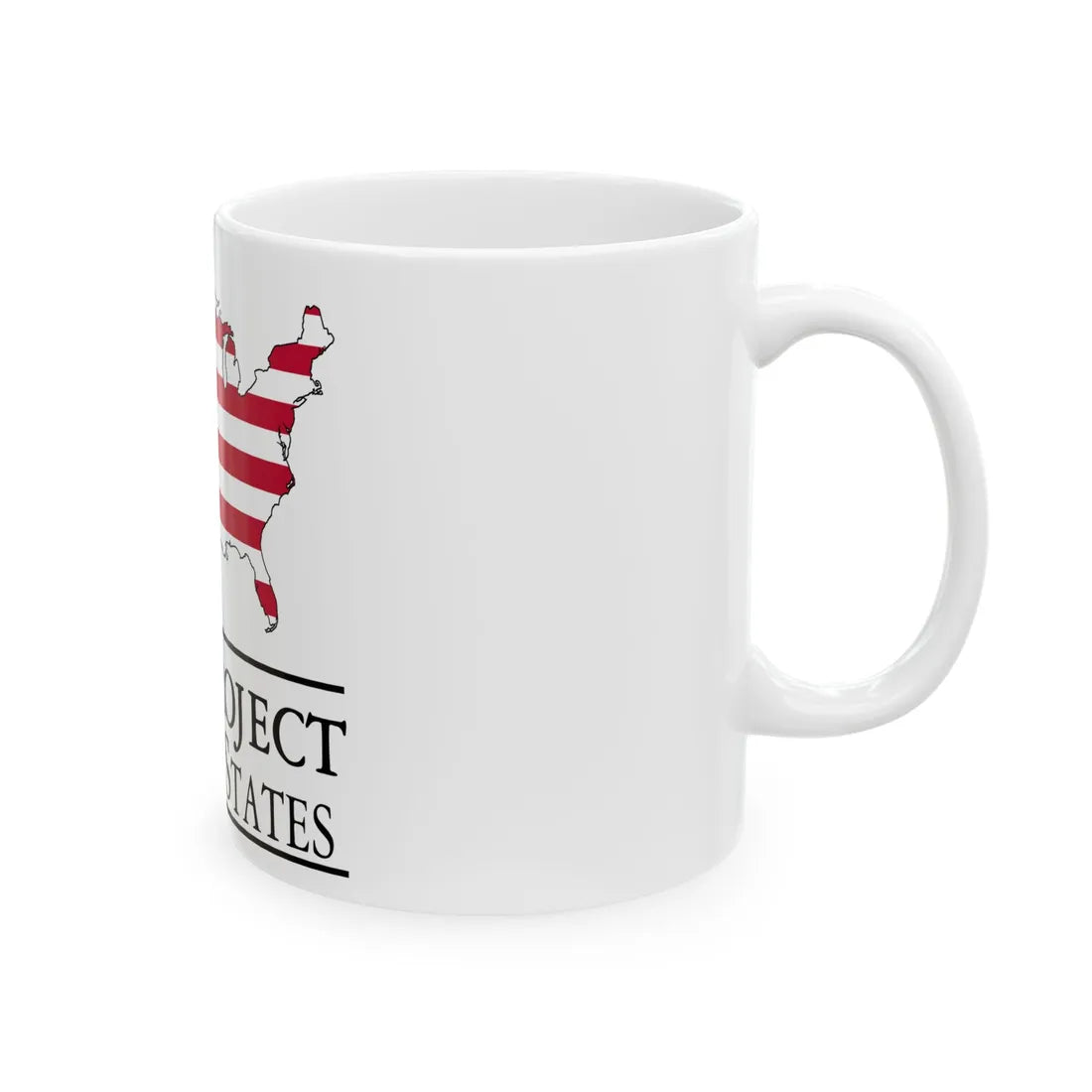 WikiProject United States logo (United States) White Coffee Mug - Go Mug Yourself