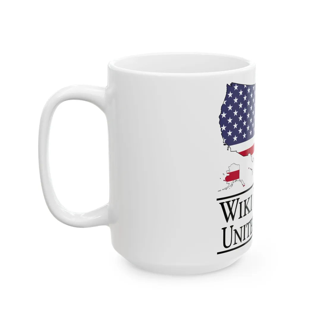 WikiProject United States logo (United States) White Coffee Mug - Go Mug Yourself