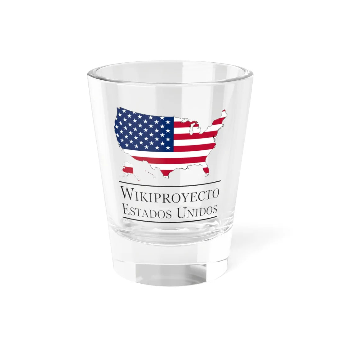 Wikiproyecto Estados Unidos (United States) Shot Glass 1.5oz 1.5oz - Go Mug Yourself