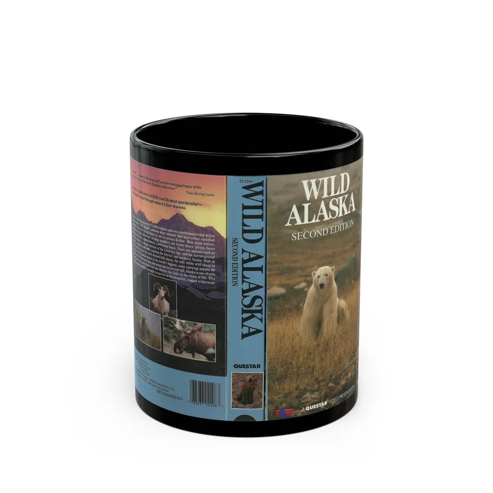 WILD ALASKA SECOND EDITION (VHS COVER) - Black Coffee Mug-11oz-Go Mug Yourself