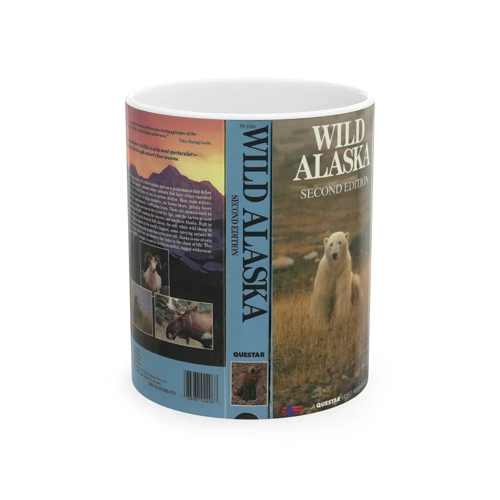 WILD ALASKA SECOND EDITION (VHS COVER) - White Coffee Mug-11oz-Go Mug Yourself