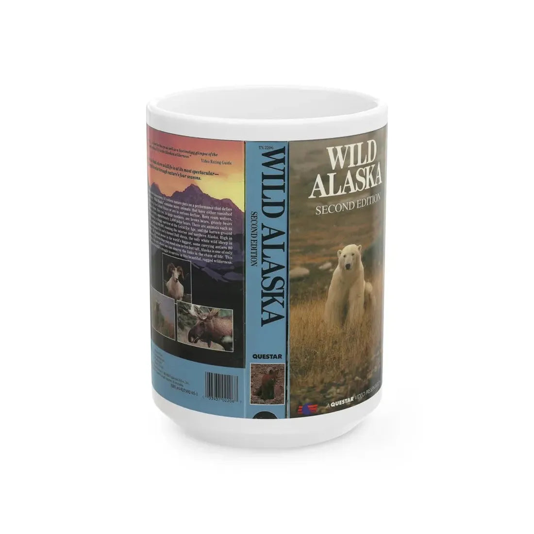 WILD ALASKA SECOND EDITION (VHS COVER) - White Coffee Mug 15oz - Go Mug Yourself