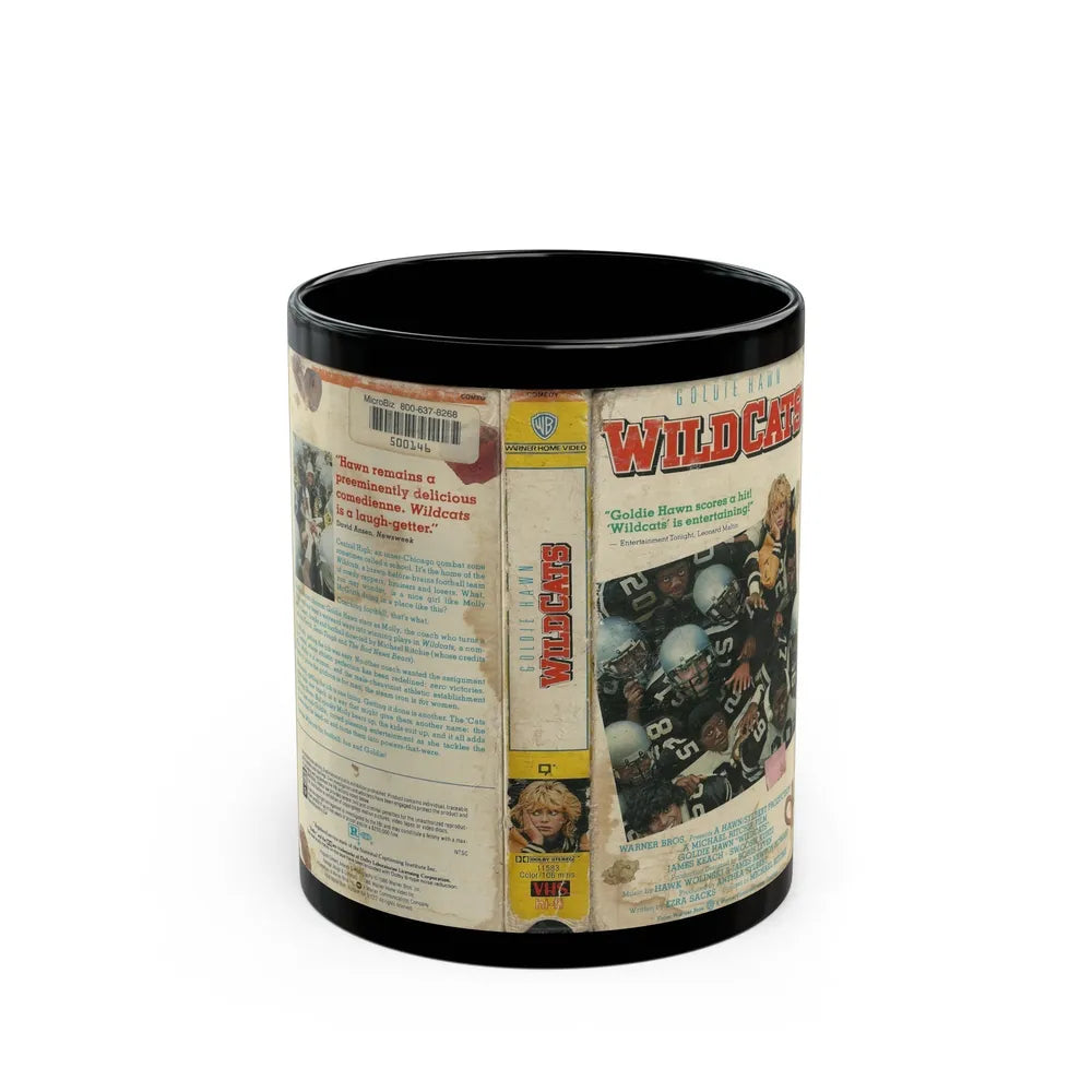 WILD CATS GOLDIE HAWN (VHS COVER) - Black Coffee Mug-11oz-Go Mug Yourself