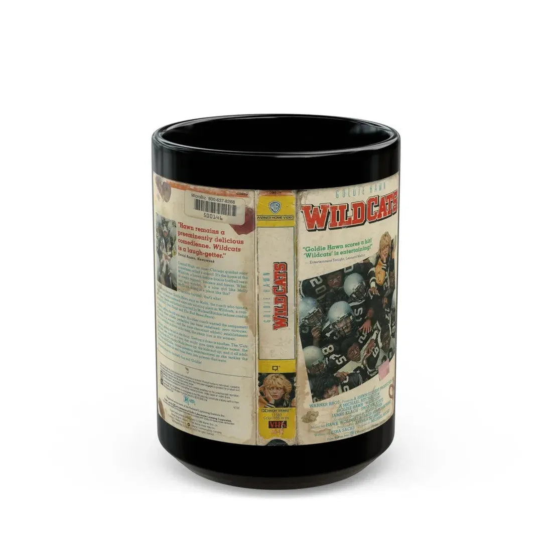 WILD CATS GOLDIE HAWN (VHS COVER) - Black Coffee Mug 15oz - Go Mug Yourself