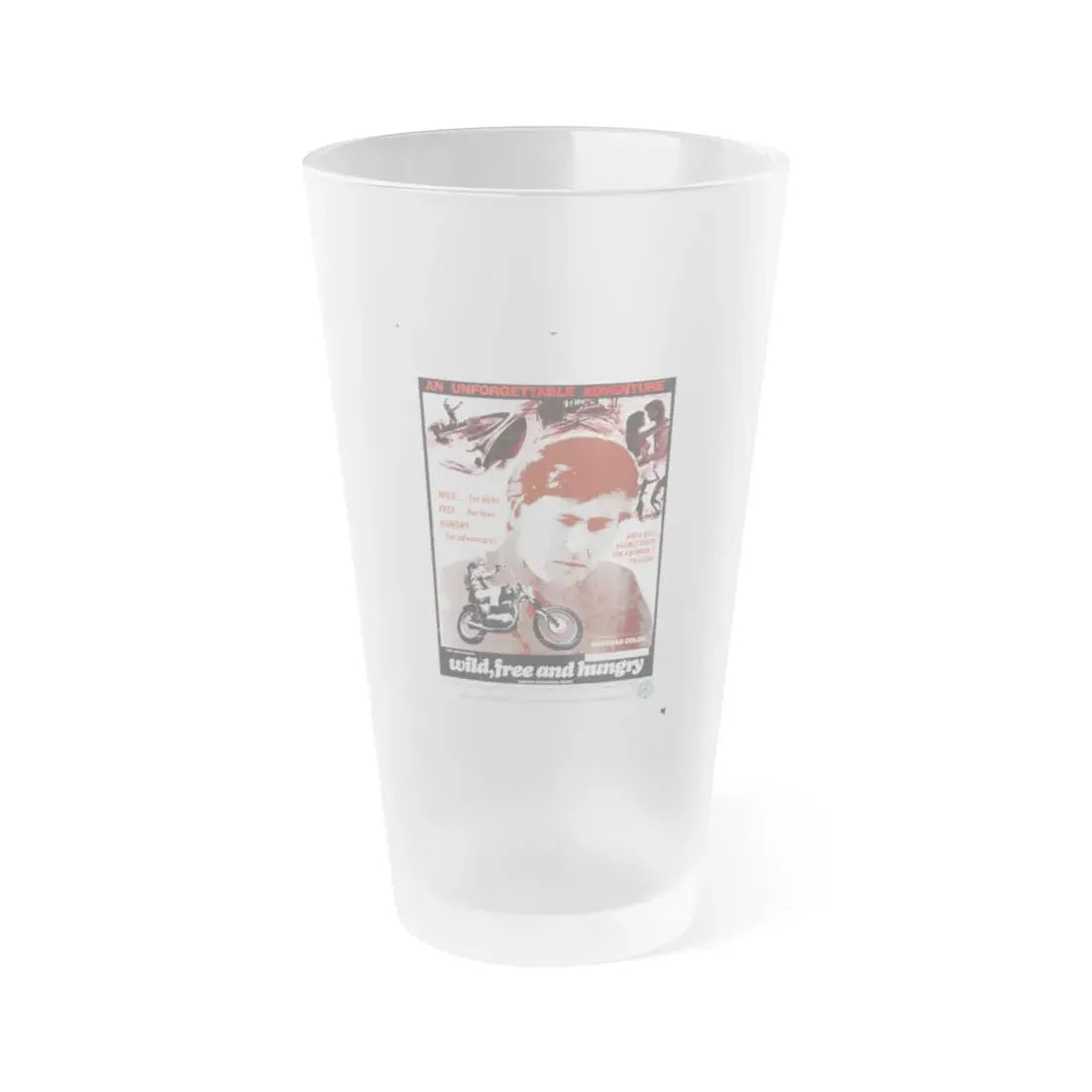 WILD FREE AND HUNGRY 1969 Movie Poster - Frosted Pint Glass 16oz Default Title - Go Mug Yourself
