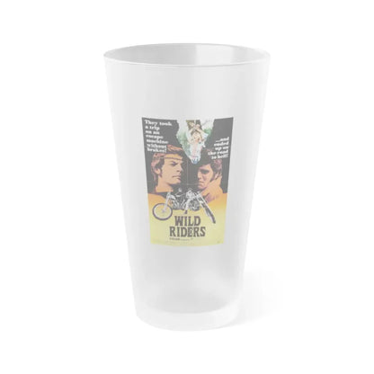 WILD RIDERS 1971 Movie Poster - Frosted Pint Glass 16oz Default Title - Go Mug Yourself
