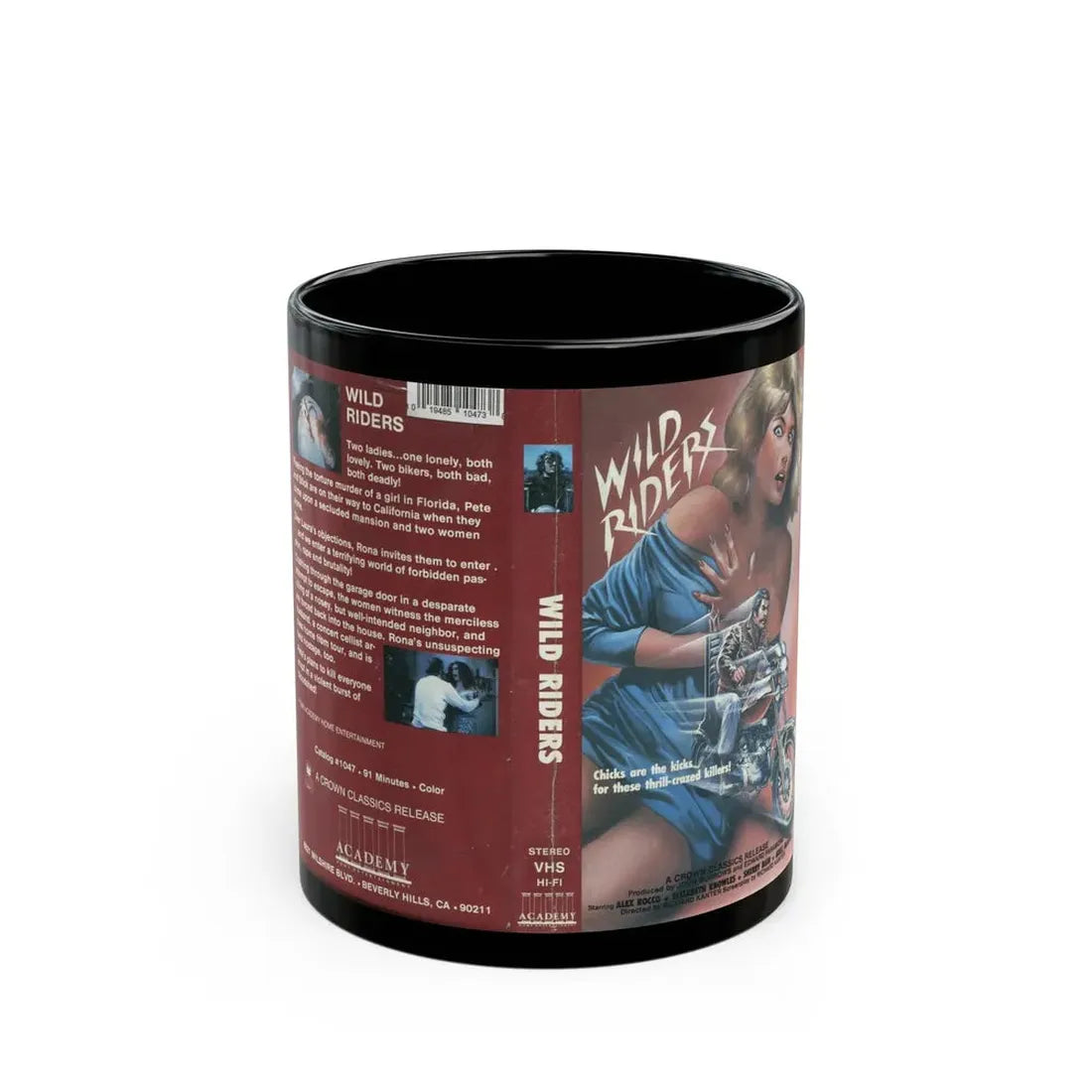 WILD RIDERS (VHS COVER) - Black Coffee Mug 11oz - Go Mug Yourself