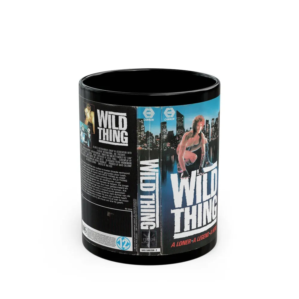 WILD THING (VHS COVER) - Black Coffee Mug-11oz-Go Mug Yourself