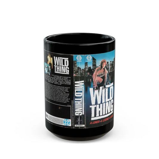 WILD THING (VHS COVER) - Black Coffee Mug-15oz-Go Mug Yourself